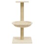 vidaXL Arbre à chat avec griffoir en sisal Crème 74 cm