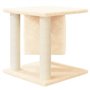 vidaXL Arbre à chat avec griffoirs en sisal Crème 37 cm