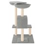 vidaXL Arbre à chat avec griffoirs gris clair 82 cm