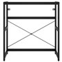 vidaXL Cadre de lavabo de salle de bain Noir 79x38x83 cm Fer
