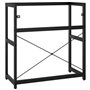 vidaXL Cadre de lavabo de salle de bain Noir 79x38x83 cm Fer