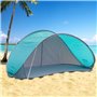HI Tente de plage escamotable Bleu