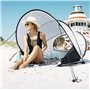 DERYAN Tente de plage escamotable XXL 155x133x95 cm Argenté