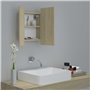 vidaXL Armoire à miroir LED de bain Chêne sonoma 40x12x45 cm Acrylique