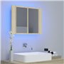 vidaXL Armoire à miroir à LED de bain Chêne sonoma 60x12x45 Acrylique