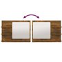 vidaXL Miroir de bain Chêne fumé 60x10,5x45 cm Bois d'ingénierie