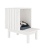 vidaXL Maison pour chat Blanc 60x36x60 cm Bois de pin massif