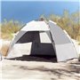 vidaXL Tente de plage 2 personnes gris libération rapide imperméable