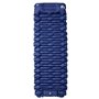 vidaXL Matelas de camping autogonflant oreiller 1 personne bleu marine