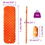 vidaXL Matelas de camping gonflable 1 personne orange 190x58x6 cm