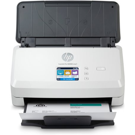 HP Scanjet Pro N4000 snw1 Sheet-feed Scanner Alimentation papier de scanner 600 x 600 DPI A4 Noir
