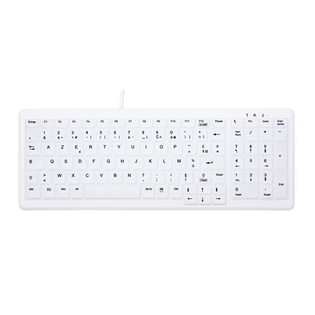 CHERRY AK-C7000 clavier USB AZERTY Français Blanc