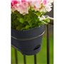 Elho Vibia Campana Balconniere Allin1 50 - Noir - L 50 x B 26 x H 17 cm - Balcon - 100% recyclé