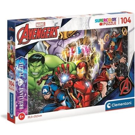 Clementoni - Marvel - Puzzle Brilliant 104 pieces - Theme Dessins animés et BD - 33