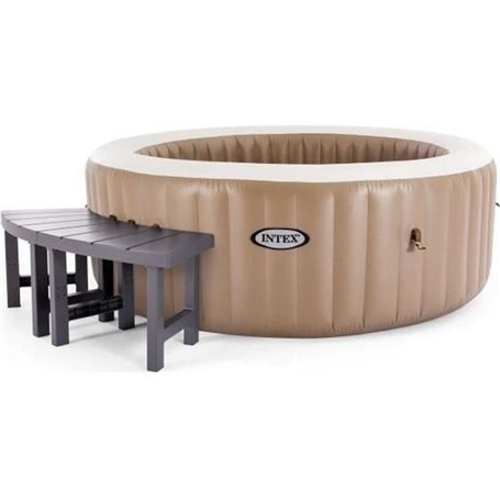 Entourage de spa 4 places rond - INTEX - Pack 2 pieces medium - Léger et résistant UV