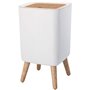 Poubelle sur pied de salle de bain push - MALMO SQUARE - KITCHEN MOVE - 10L - Bois design