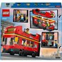 LEGO City 60407 Le bus rouge a deux étages, bus jouet, véhicule pour enfants des 7 ans