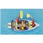 PLAYMOBIL - Mariés et bateau - City Life - Découvre les océans avec les mariés - Coffre de rangement - Des 4 ans