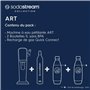 SodaStream ART Machine a Eau Pétillante - Pack 2 Bouteilles 1L Compatibles Lave-Vaisselle + 1 Recharge de Gaz 60L a Clip