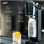 SodaStream ART Machine a Eau Pétillante - Pack 2 Bouteilles 1L Compatibles Lave-Vaisselle + 1 Recharge de Gaz 60L a Clip