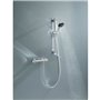 Ensemble de douche avec mitigeur thermostatique, pommeau 3 jets, barre 60cm et flexible - GROHE 34237003 - Economie d'ea