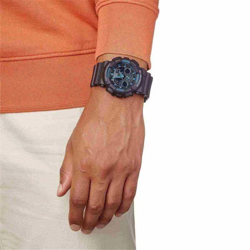 Image secondaire de Montre Homme Casio G-Shock GA-100-1A2ER Ø 51 mm Noir Multicouleur