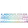 Clavier Gaming - Membrane RGB TKL - THE G-LAB -  KEYZ-CAESIUMT-W/FR - FR Layout - 12 raccourcis - 100% personnalisable - Blanc