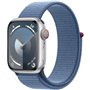 Apple Watch Series 9 GPS - 41mm - Boîtier Silver Aluminium - Bracelet Winter Blue Sport Loop