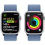 Apple Watch Series 9 GPS - 41mm - Boîtier Silver Aluminium - Bracelet Winter Blue Sport Loop