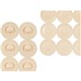 Tapis de Douche Antidérapant Beige PVC 68 x 36 x 1 cm (6 Unités)