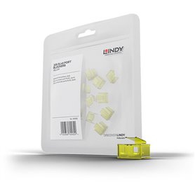 Lindy 40483 bloqueur de port RJ-45 Jaune Acrylonitrile-Butadiène-Styrène (ABS)