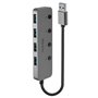 Lindy 43309 hub & concentrateur USB 3.2 Gen 1 (3.1 Gen 1) Type-A 5 Mbit/s Gris
