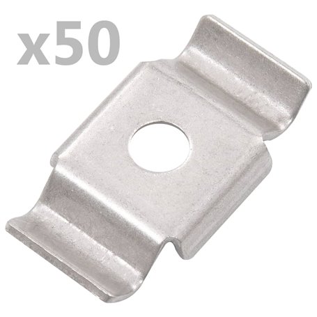 vidaXL Clips de clôture en papillon 50 pcs Acier inoxydable