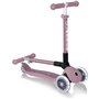 Trottinette 3 roues pliable - GLOBBER - JUNIOR LIGHTS ECOLOGIC - Rose Framboise - Lumineuses - Plastique recyclé - 2 a 6