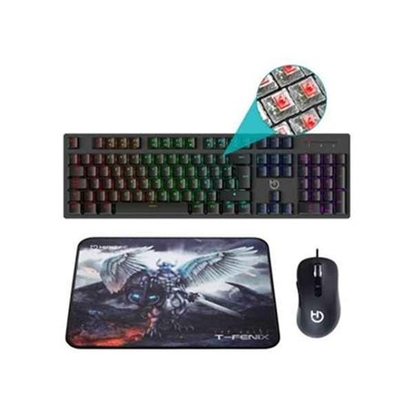 Hiditec Pack GK400 clavier Souris incluse USB Noir