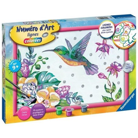 Ravensburger Numéro d'art - grand - Colibri et fleurs exotiques