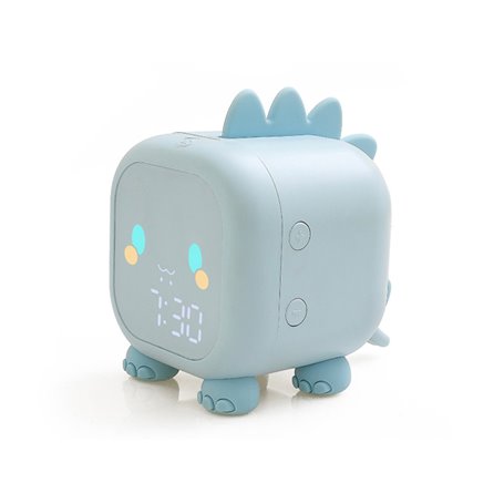 Réveil animé rétroéclairé - Modèle Mon Petit Dino - Bleu