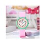 Montre enfant étanche à quartz - Modèle Flex - Rose/Verte