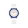 Montre enfant étanche à quartz - Modèle Flex - Blanche/Bleue