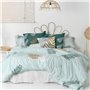 Housse de Couette HappyFriday Blanc Foliage Mint Multicouleur 155 x 220 cm