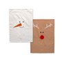 Tissu de cuisine HappyFriday Xmas Snowmates Multicouleur 70 x 50 cm (2 Unités)