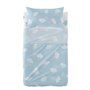 Jeu de draps HappyFriday Basic Kids Clouds Bleu 2 Pièces