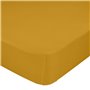 Drap housse HappyFriday BASIC Moutarde 180 x 200 x 32 cm