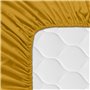 Drap housse HappyFriday BASIC Moutarde 200 x 200 x 32 cm