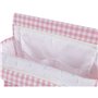 Sac organisateur pour poussette de bébé Mi bollito Rose Vichy 10 x 35 x 35 cm