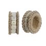 Rond de serviette DKD Home Decor Naturel Jute Résine Aluminium 6 x 3 x 6 cm 4 Pièces