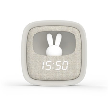 BILLY CLOCK REVEIL VEILLEUSE LAPIN GREY