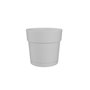 Pot a fleurs et plantes rond CAPRI LARGE - Plastique - Réservoir d'eau - diametre 30 cm - Taupe - ARTEVASI
