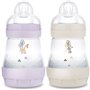 Lot de 2 Biberons - MAM - Easy Start - Anti-colique - 160 ml - Tétine débit 1 - Lilas + Sable