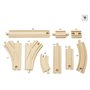 Coffret Evolution Intermédiaire 16 Rails - BRIO - 33402 - Circuit de train en bois pour enfant des 3 ans